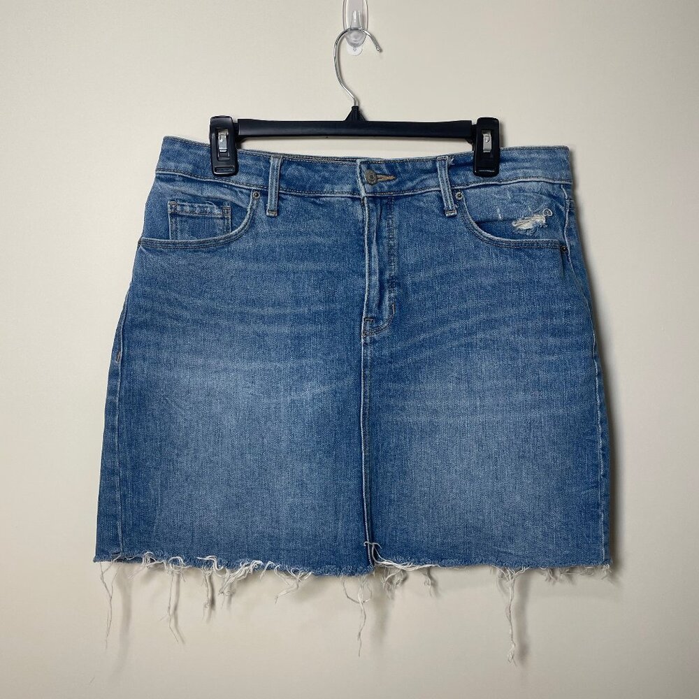 Old Navy High-Waisted Raw-Hem Jean Mini Skirt